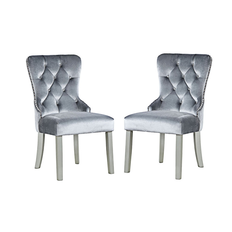 Chaise d'appoint rembourrée (ensemble de 2)