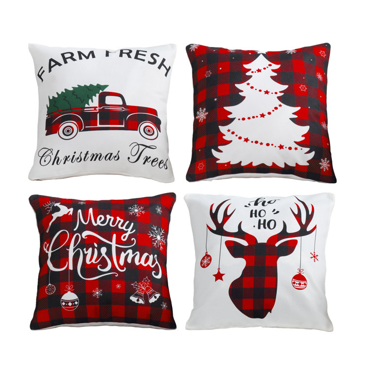 The Holiday Aisle® Dettle Plaid Polyester Pillow Cover & Reviews