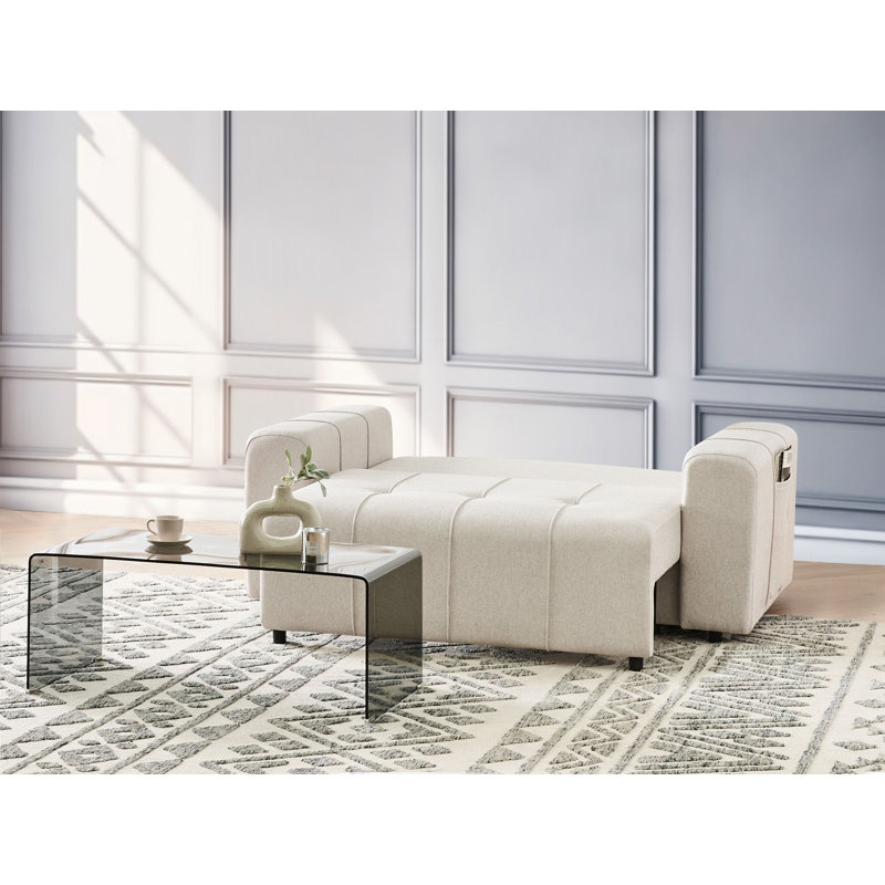 Fabric Chaise Lounge Chantea, Beige