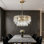 Lustre en cristal de 24 pouces à 3 niveaux avec 8 lumières, luminaire suspendu en chrome moderne avec cristaux K9 pour la salle à manger, le salon, le vestibule