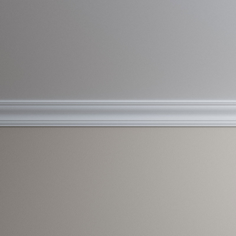 June 4" H x 94.5" W x 4" D Unfinished Polyurethane Crown Moulding