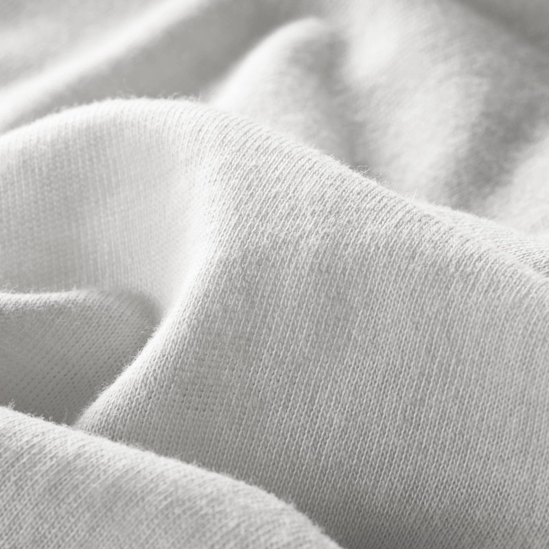Literie en tricot de mélange de coton double - toutes saisons doux au toucher, 50%, convient à un matelas allant jusqu'à 16 po, 1 drap plat, 2 taies d'oreiller ajustées, lavable à la machine, drap gris confortable