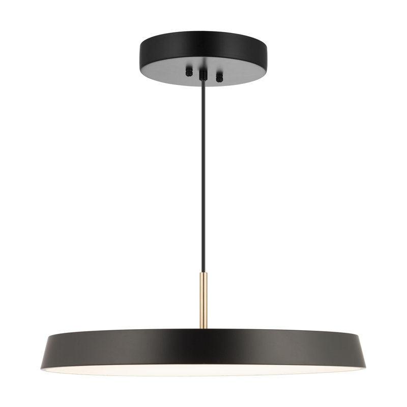Cenk 1 - Light LED Single Pendant, Black, 5cm H x 50cm W x 50cm D