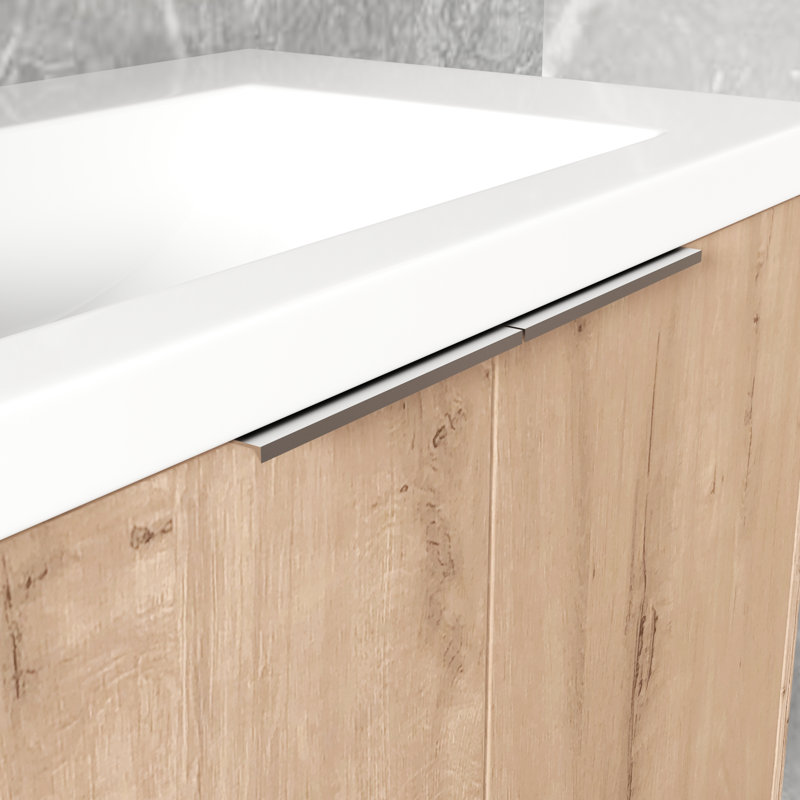 Meuble-lavabo 72 po avec armoire latérale 72 po - Fonctionnalité améliorée en résine et design luxueux