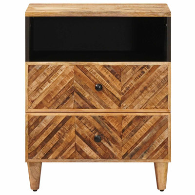 50cm W Solid Wood Bedside Table