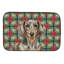 Tapis de vaisselle Dapple Dachshund Christmas PoinsettIas