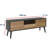 Modern TV Stand with Wall-Mounting Capability, Black & Taupe, 63.0 x 22.8 x 16.1 inches | Coated Particle Board, Thickness: 0.6 inches | Multiple Shelves & Additional Storage for Stylish Living Rooms
