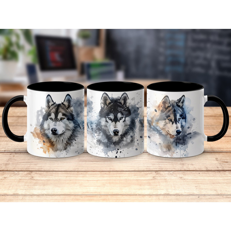 Ceramic Coffee Mug, 4, Black