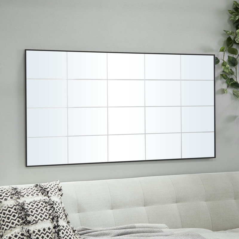 Miroir mural noir, L 29,70 po x P 1 po x H 53,50 po