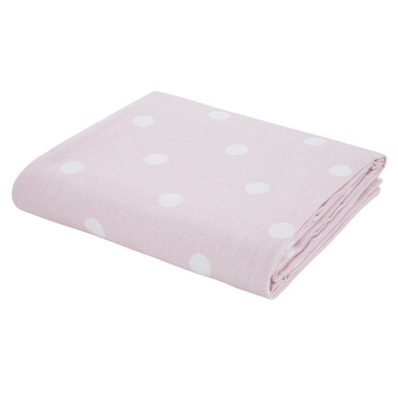 Brushed Polka Sheet Set, Single, Pink