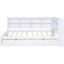 Lit de jour double avec 2 tiroirs et rangement dans un lit en bois blanc - Option de chambre à coucher élégante en bois polyvalent-1261573242-1261573237