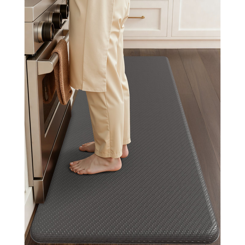 Anti-Fatigue Non-Skid Kitchen Mat, Gray, Runner 1'8" x 3'11"