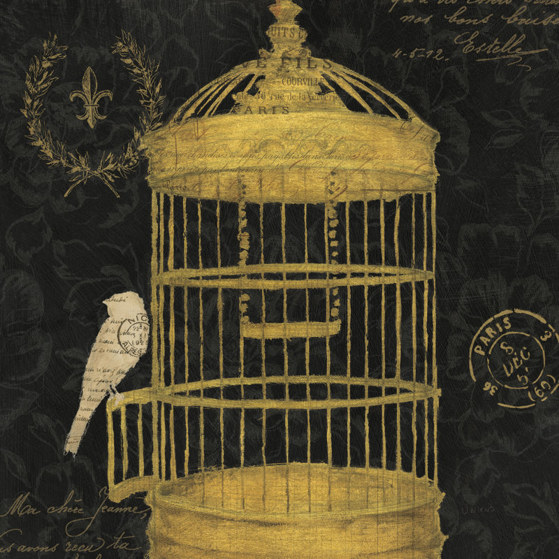 Via Paris II Gold - Wrapped Canvas Print, 30cm H x 30cm W x 3.8cm D