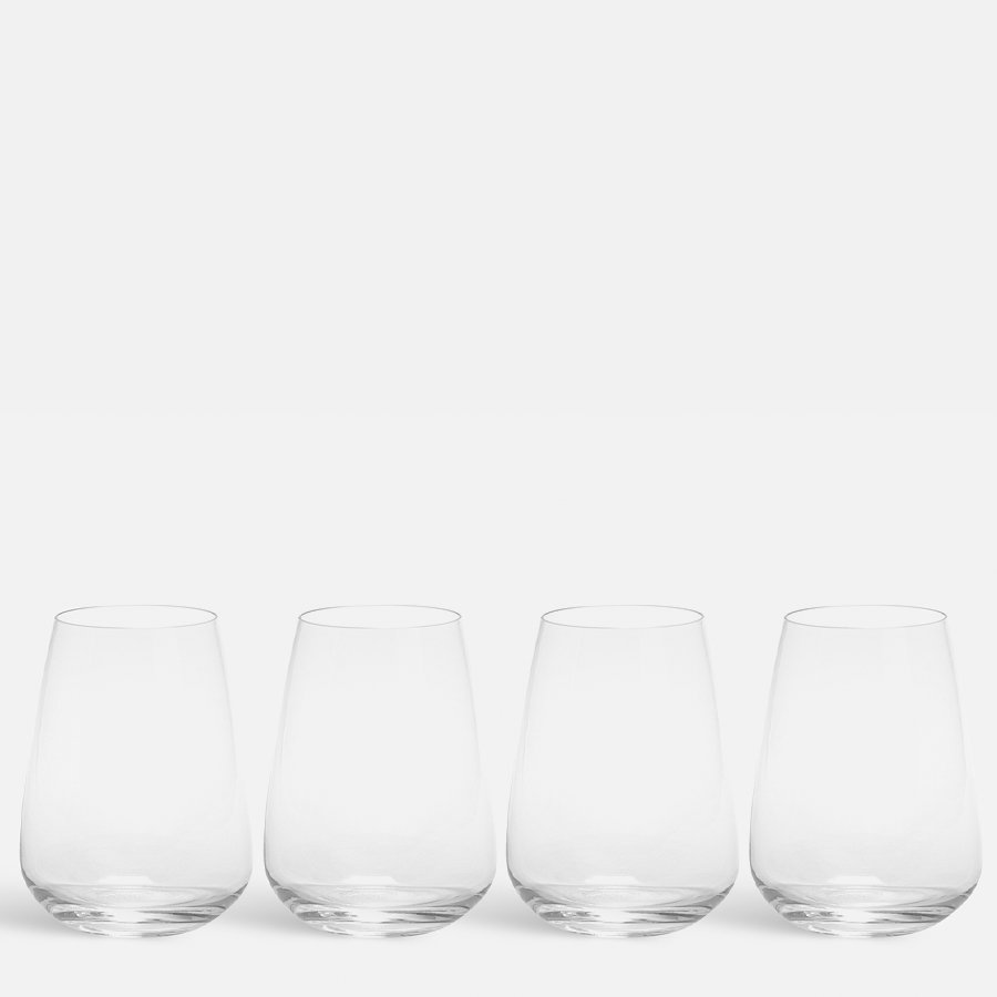 NUDE Pure Set of 4 Lead Free Crystal All Purpose Wine Glasses 8.5 oz.