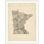 «Old Partition Map of Minnesota» par Aniesha, impression