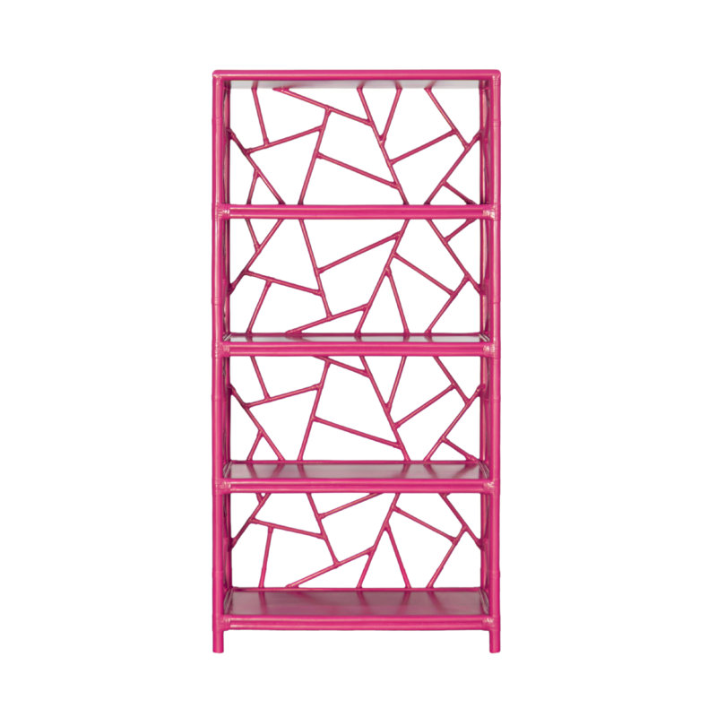 Étagère à livres H 72 "x l 36" Tiffany, Rose vif