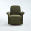 Fauteuil d'appoint pivotant avec base en bois