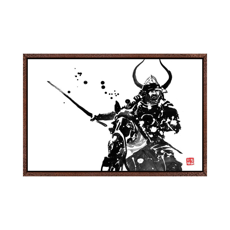Horse Riding by Péchane - Print on Canvas, 101.6 cm H x 66.04 cm W, Classic Brown Wood Framed