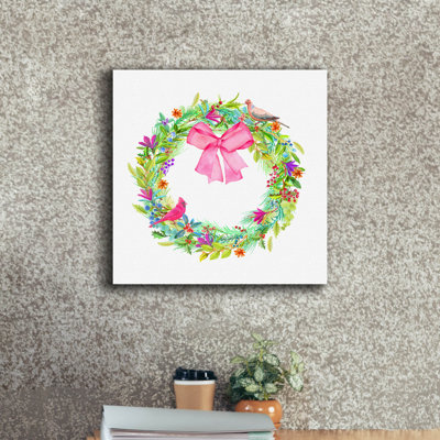'Merry Meta Wreath' by Art Licensing Studio Canvas Wall Art