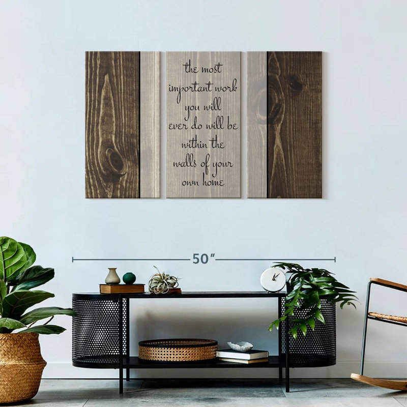 " Most Important Work " 3 - Pieces, 28" H x 45" W x 1.25" D