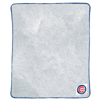MLB Chicago Cubs Patch Two Tone Sherpa Throw Blanket, soft, warm, baseball, fan, gift, 50x60 Inches  