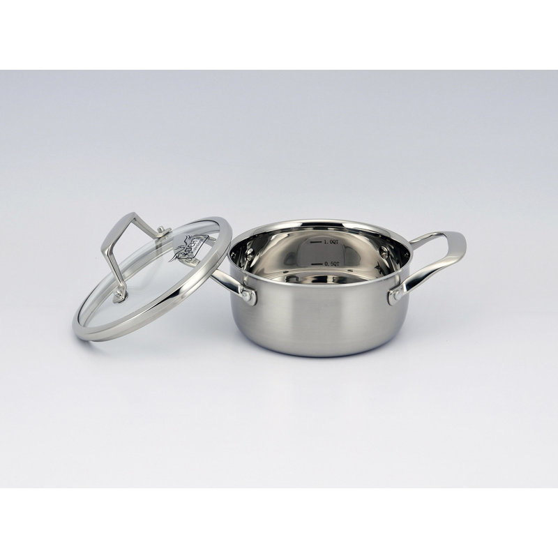 Kucht 10 Piece Stainless Steel Non Stick Cookware Set