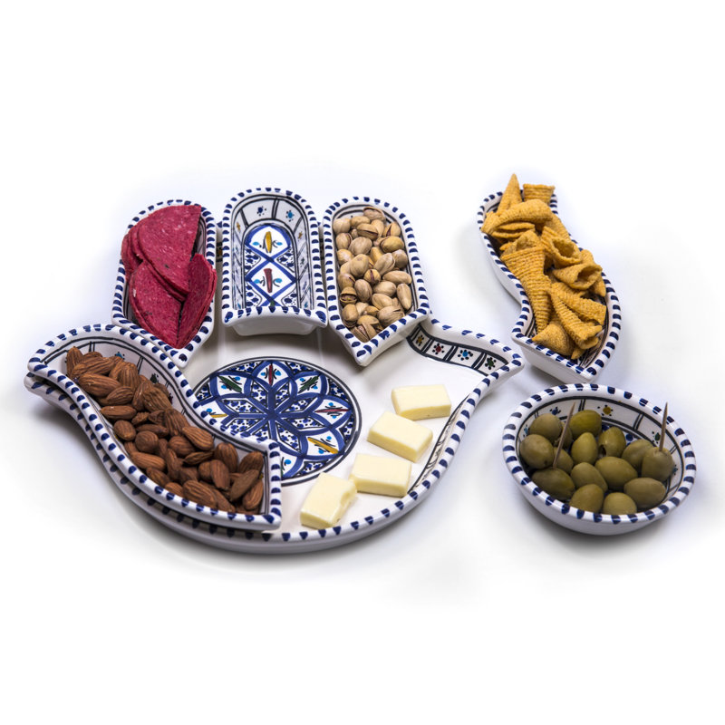 Ensemble de trempette et de service en céramique fabriqué à la main Dipper, H 2 po x l 12 po x P 12 po, Bleu