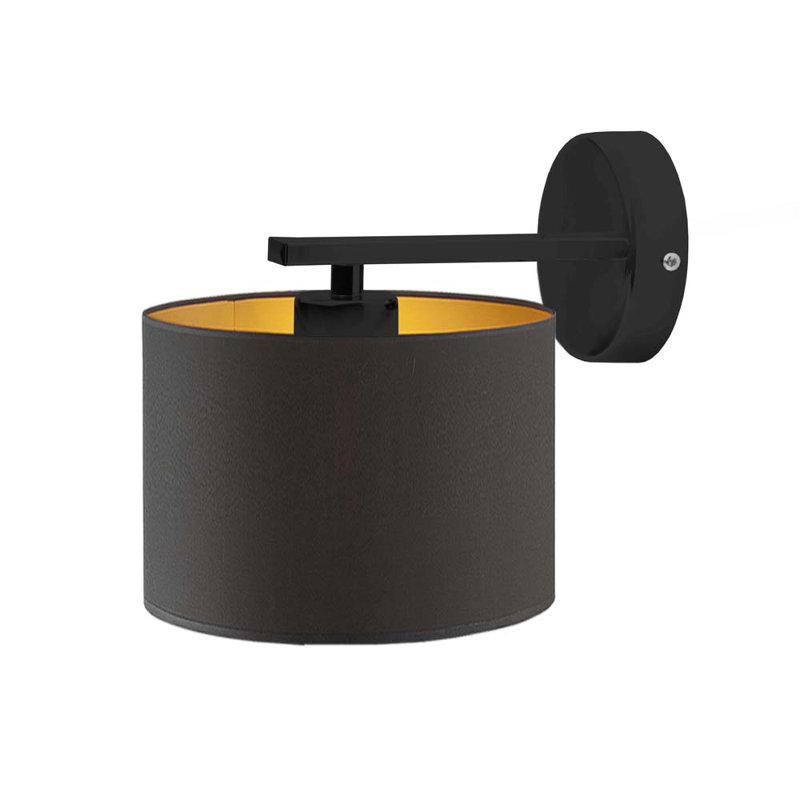Artis Steel Armed Sconce, Black, Black