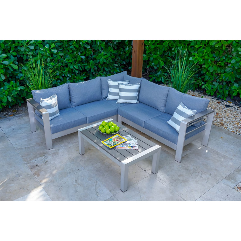 Ensemble de canapé modulaire d'extérieur 4 pièces Belvedere