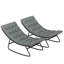 Chaise de patio avec coussins entièrement assemblée