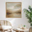 «Soft Neutral Horizon Abstract» dans des tons chauds de beige et de taupe - impression sur toile encadrée-1277618635-1277618632
