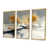 Toile avec cadre flottant or