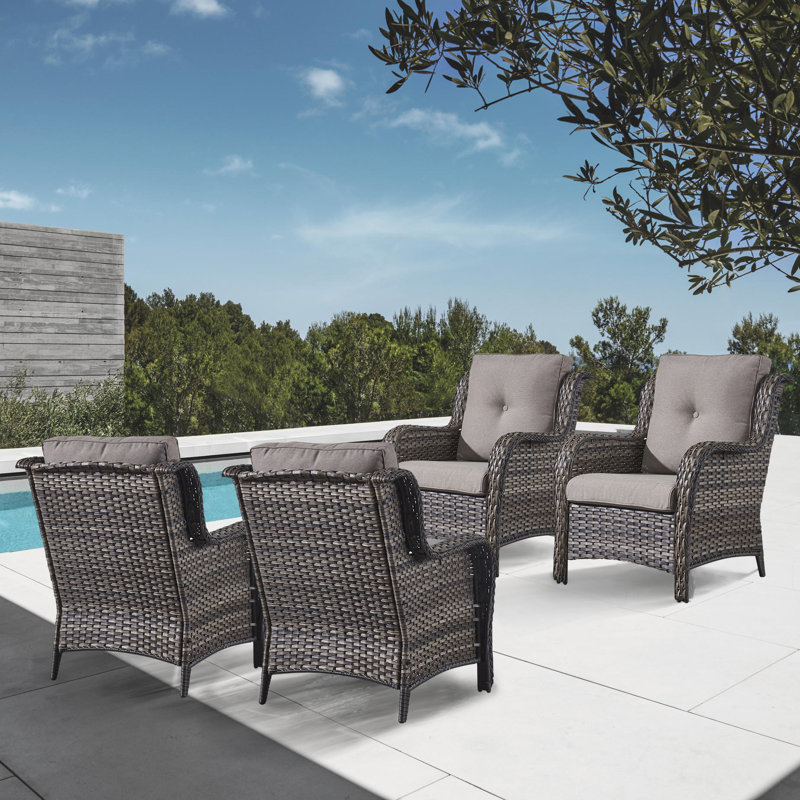 Bonia Outdoor Lounge Chair, Gray, Gray