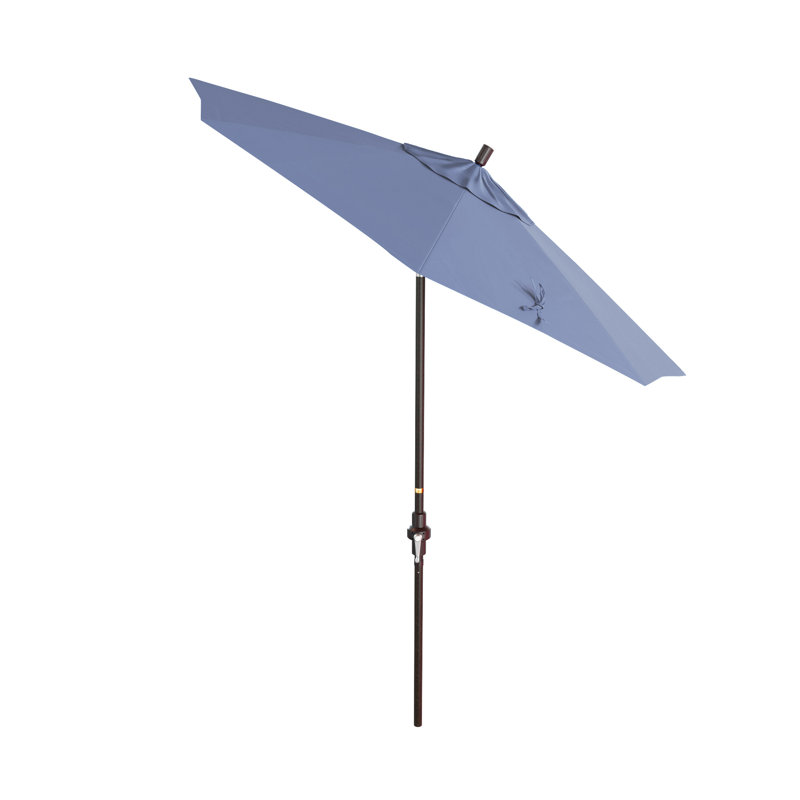 Parasol de marché 90 po Sunbrella, Toile toile Sunbrella® bleu ciel, Bronze