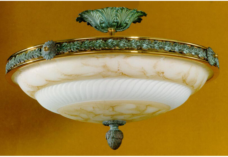 Batty Glass Semi Flush Mount