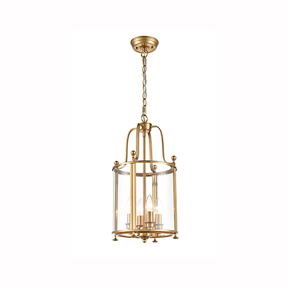 Luisa 4 - Light Antique Brass Lantern Pendant