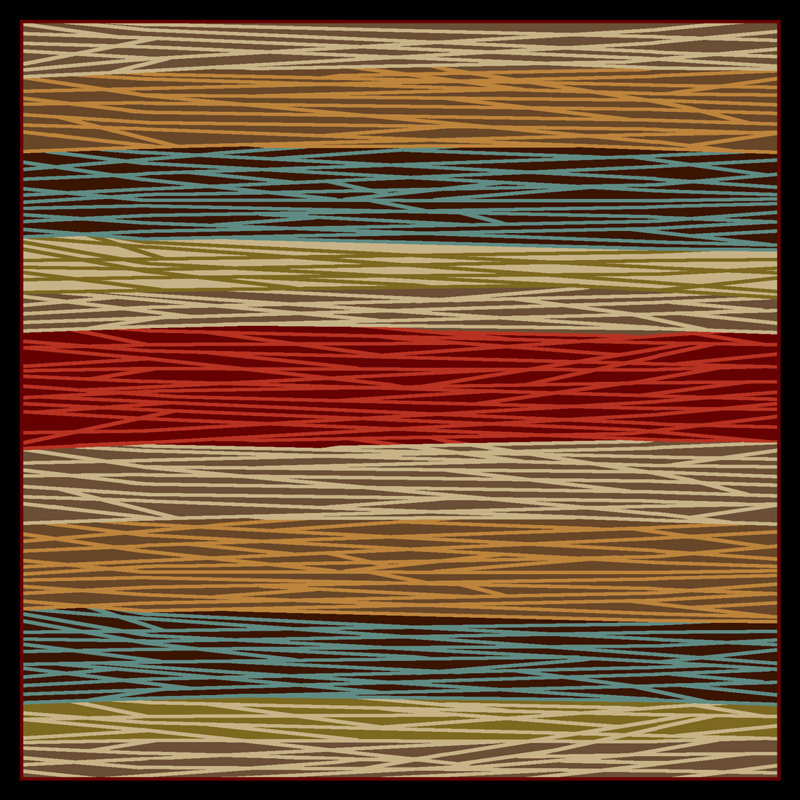 Tapis doré tissé à la machine Kylie, Carré 8 pi