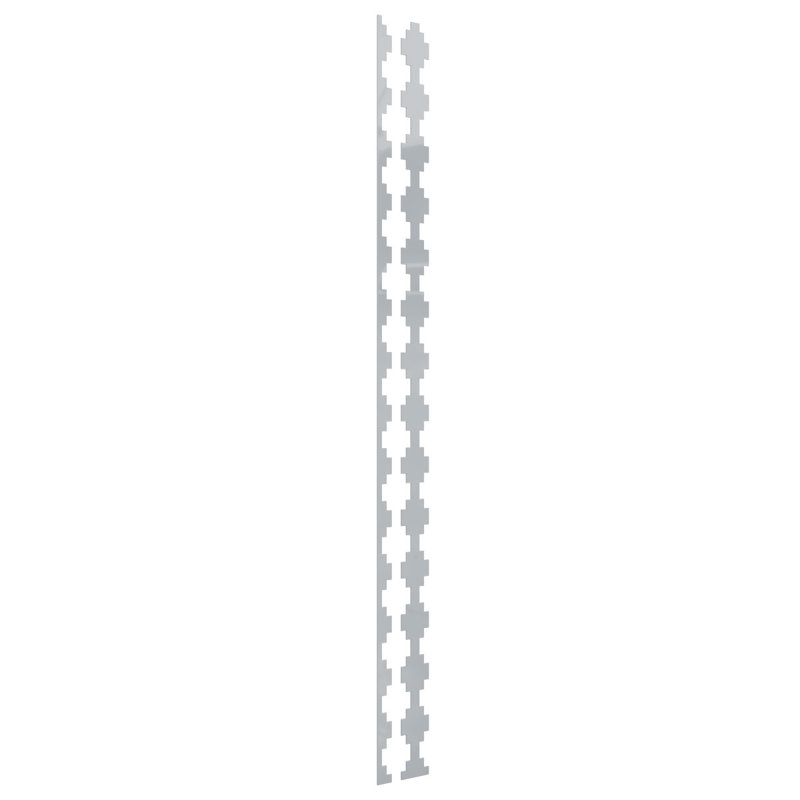 Ensemble de panneaux muraux décoratifs réglables en acrylique Gypse (paquet de 15), H 94 po x l 4,875 po, Gris