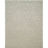 Hand Loomed Geometric Area Rug in Beige