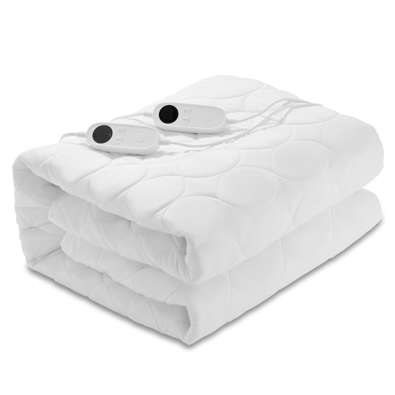 Lindy Electric Heated Mattress Pad, Queen, Dark Gray