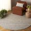 Tapis géométrique beige / bleu en jute de laine touffeté à la main Alvonia-2073939264
