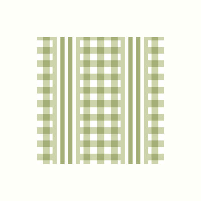 Green Gingham Dinner Napkins