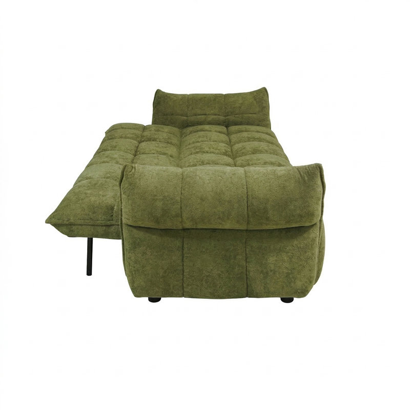 3 Seater Boucle Sofa Bed, Green