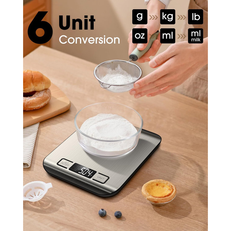 Mini balance plateforme numérique 10 kg / 0,1 g avec conversion d'unité pour la cuisson