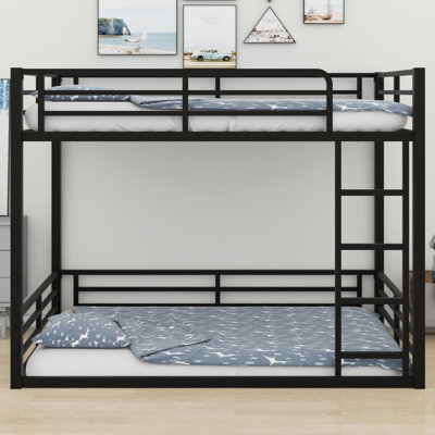 Structure de lit superposé en métal durable, conception robuste et silencieuse pour les enfants, les adolescents, les adultes