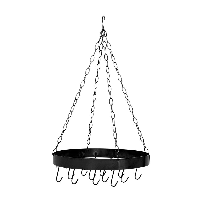 Metal Round Hanging Pot Rack, Matte