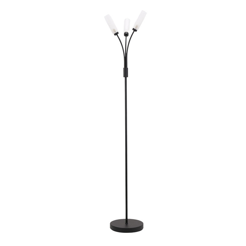 Abrianne 158.5cm Traditional Floor Lamp, Matte Black, No