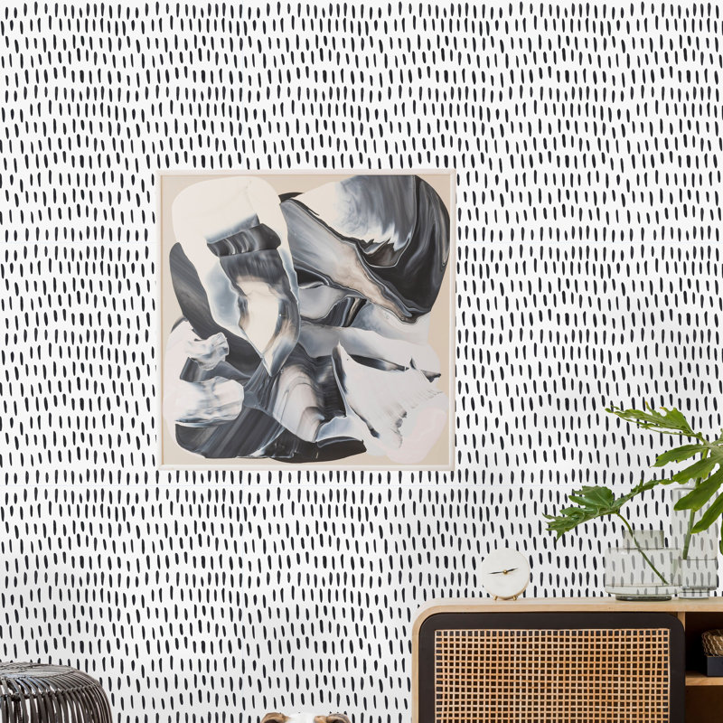 Rouleau de papier peint adhésif Aquera Brushstrokes, L 10,42 po x l 25 po