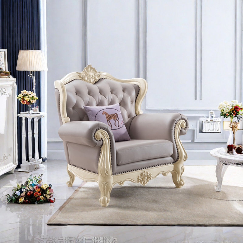 Fauteuil en cuir massif American Light