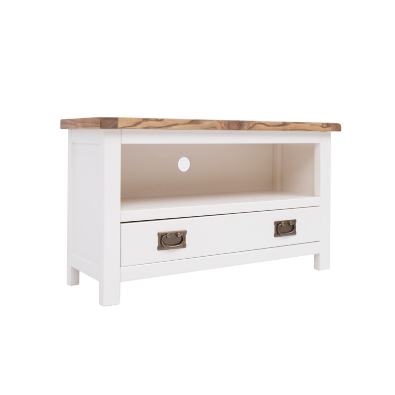 Vickers TV Stand for TVs up to 48", White/Brown